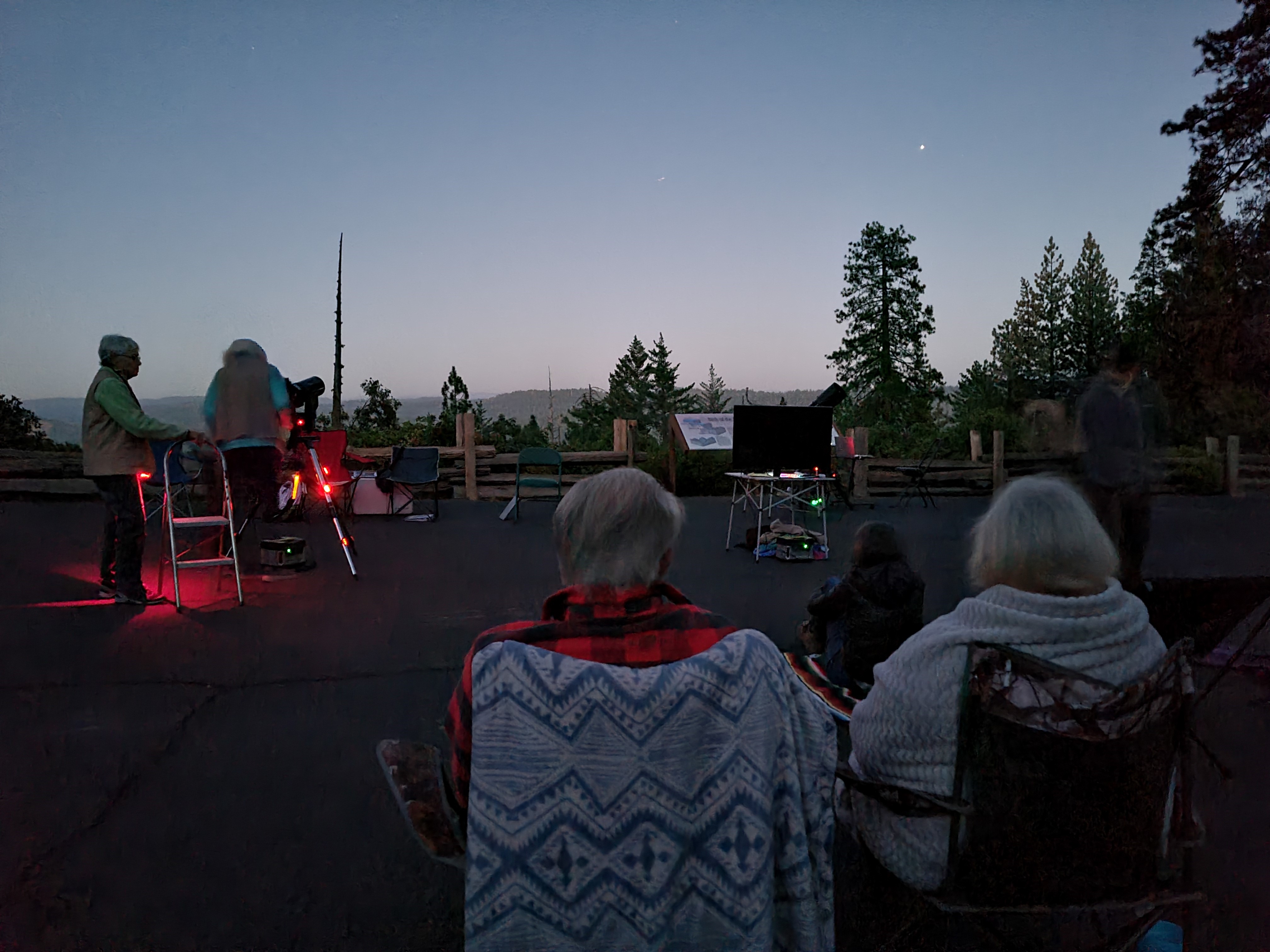 People watching the astronomy program